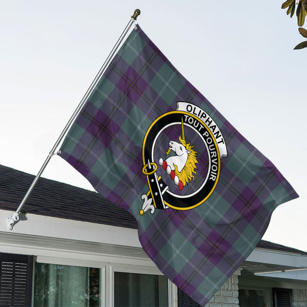 Oliphant Weathered Clan Badge Tartan House Flag