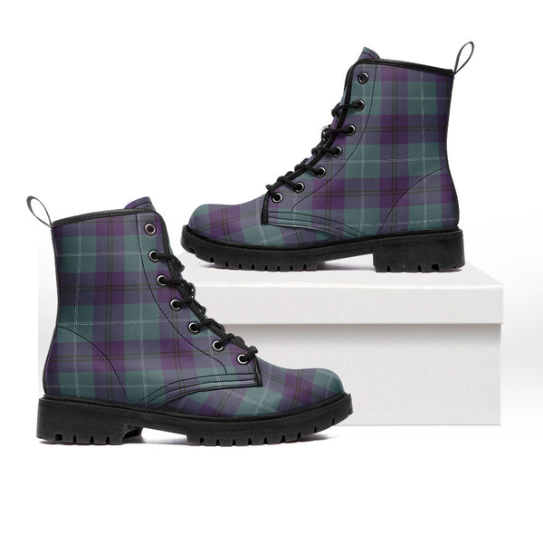 Oliphant Weathered Clan Badge Tartan Leather Boots