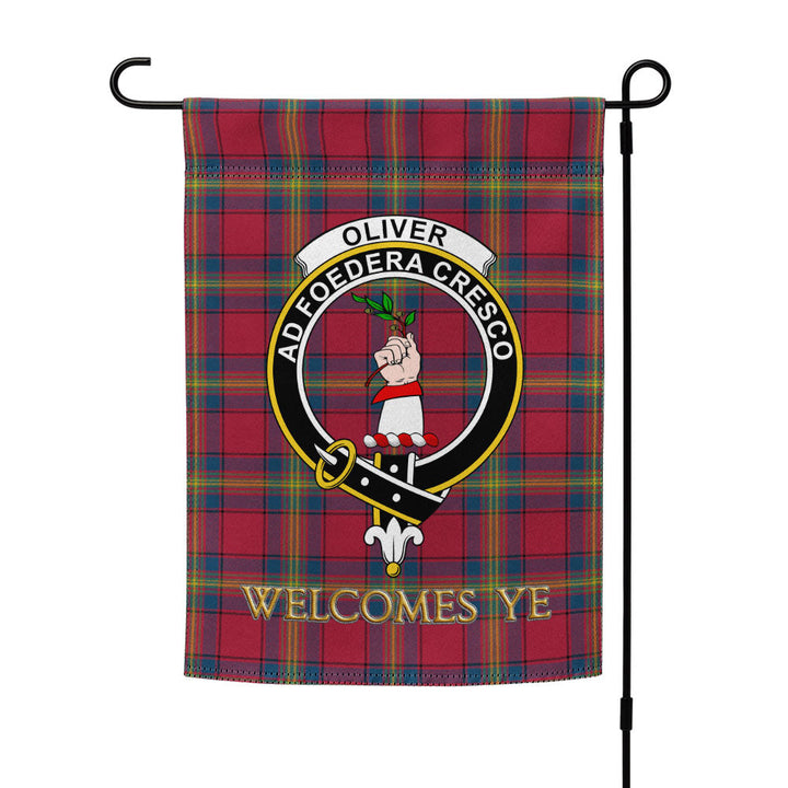 Oliver Modern Clan Badge Tartan Garden Flag