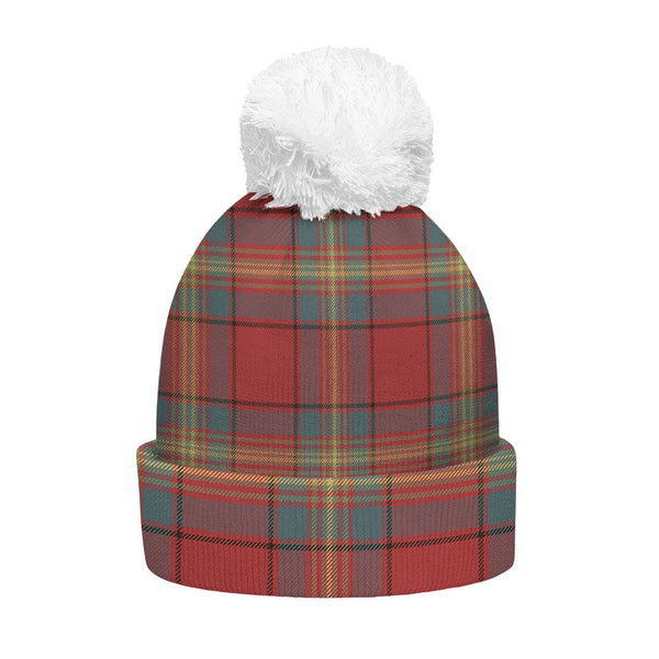 Oliver Weathered Clan Badge Tartan Bobble Beanie Hat