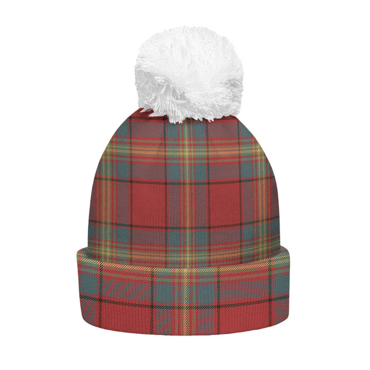 Oliver Weathered Clan Badge Tartan Bobble Beanie Hat