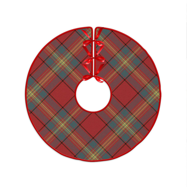 Oliver Weathered Clan Badge Tartan Christmas Tree Skirt