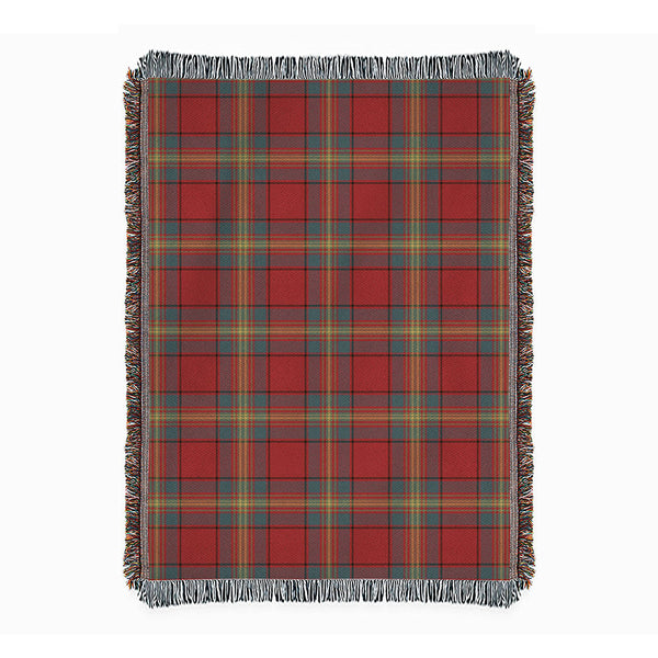 Oliver Weathered Clan Badge Tartan Woven Blanket