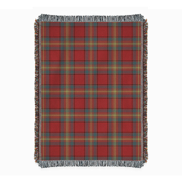 Oliver Weathered Clan Badge Tartan Woven Blanket