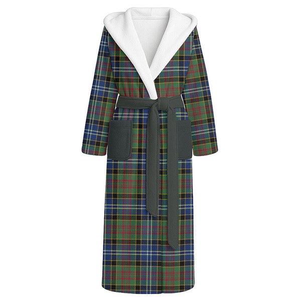 Paisley Drennan (Drennan Drennan) Modern Clan Badge Tartan Flannel Hooded Bathrobe