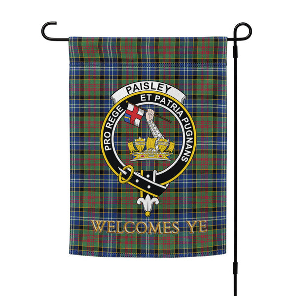 Paisley Drennan (Drennan Drennan) Modern Clan Badge Tartan Garden Flag