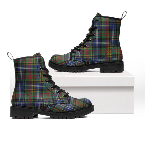 Paisley Drennan (Drennan Drennan) Modern Clan Badge Tartan Leather Boots