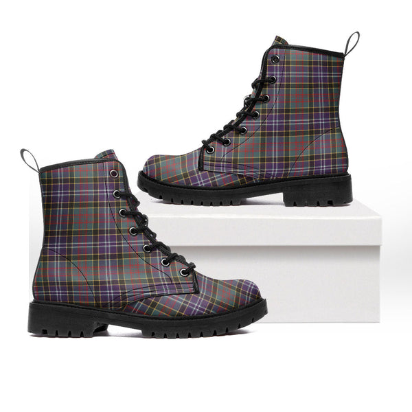 Paisley Drennan (Drennan Drennan) Weathered Clan Badge Tartan Leather Boots