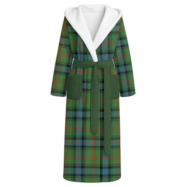Park Ancient Clan Badge Tartan Flannel Hooded Bathrobe
