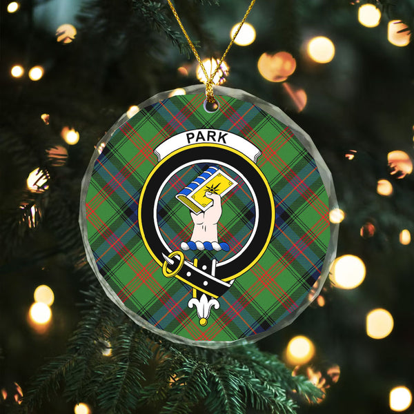 Park Modern Clan Badge Tartan Glass Ornament