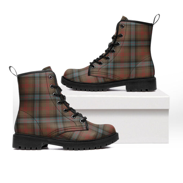 Park Weathered Clan Badge Tartan Leather Boots