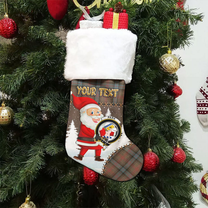 Park Weathered Clan Badge Tartan Christmas Stocking Holiday Blessings Merry Christmas Joy