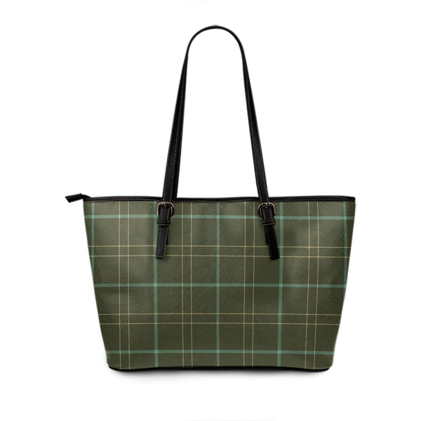 Pasteur Ancient Tartan Leather Tote Bag