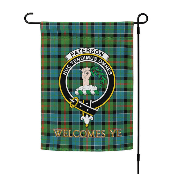 Paterson Ancient Clan Badge Tartan Garden Flag
