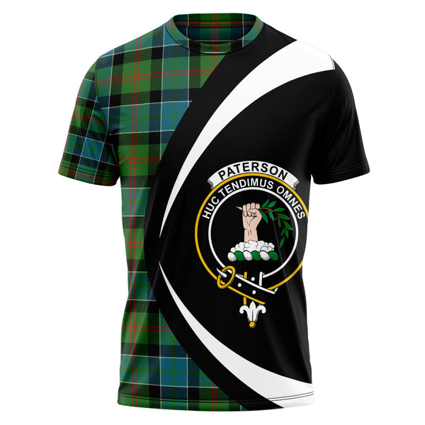 Paterson Ancient Clan Badge Tartan T-Shirt Circle Style Personalized