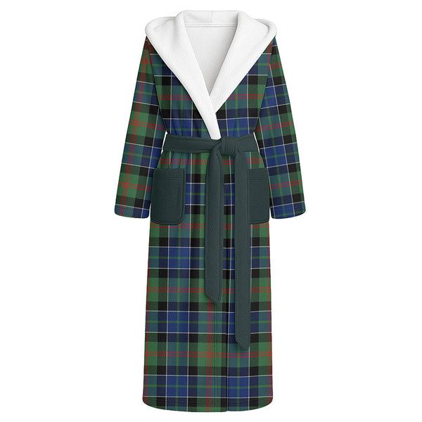 Paterson Modern Clan Badge Tartan Flannel Hooded Bathrobe