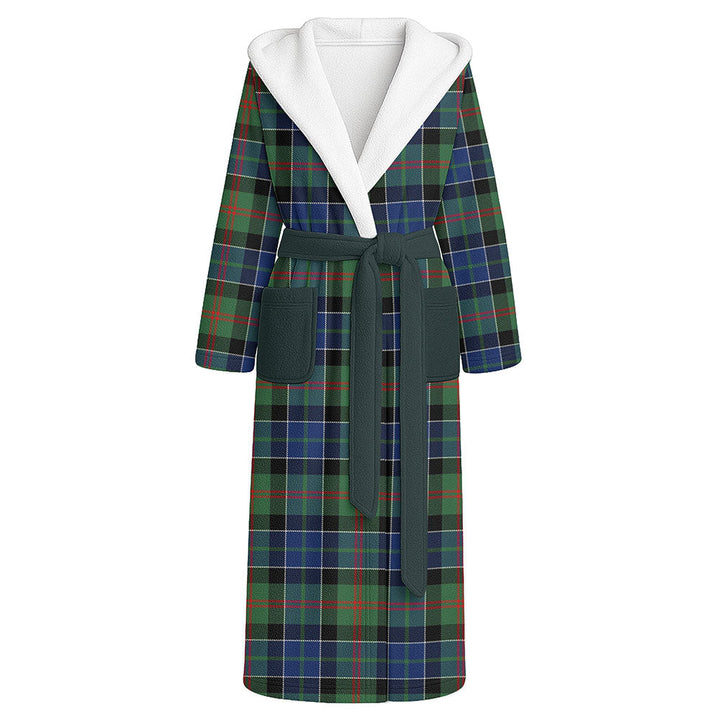 Paterson Modern Clan Badge Tartan Flannel Hooded Bathrobe