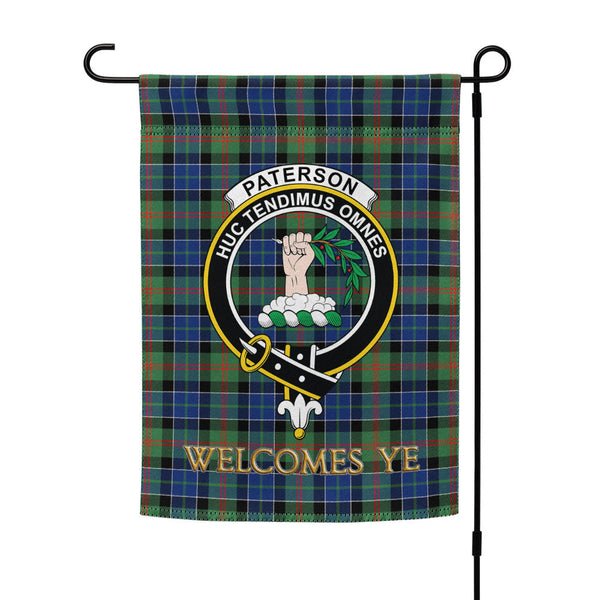 Paterson Modern Clan Badge Tartan Garden Flag