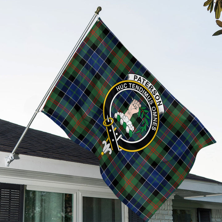 Paterson Modern Clan Badge Tartan House Flag