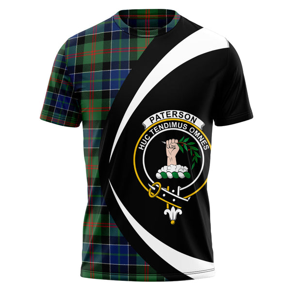 Paterson Modern Clan Badge Tartan T-Shirt Circle Style Personalized