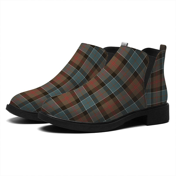 Paterson Weathered Tartan Flat Ankle Boots