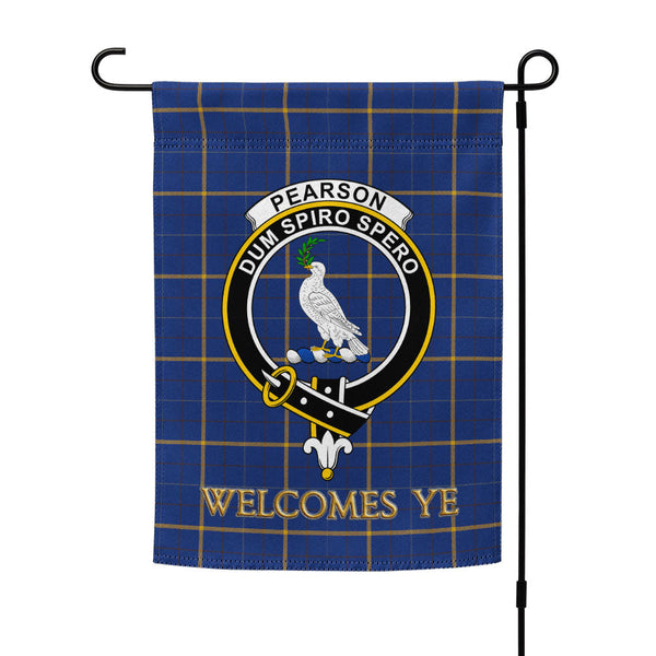 Pearson Modern Clan Badge Tartan Garden Flag