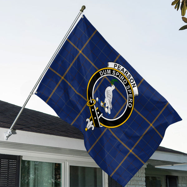Pearson Modern Clan Badge Tartan House Flag