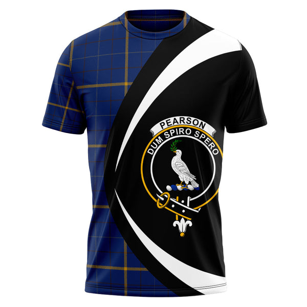 Pearson Modern Clan Badge Tartan T-Shirt Circle Style Personalized