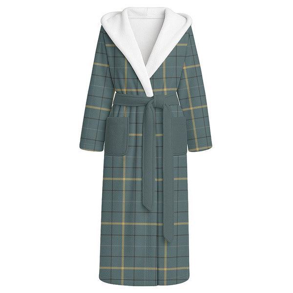 Pearson Weathered Clan Badge Tartan Flannel Hooded Bathrobe