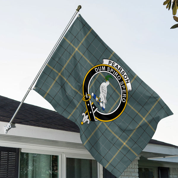 Pearson Weathered Clan Badge Tartan House Flag