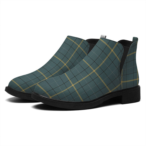 Pearson Weathered Tartan Flat Ankle Boots