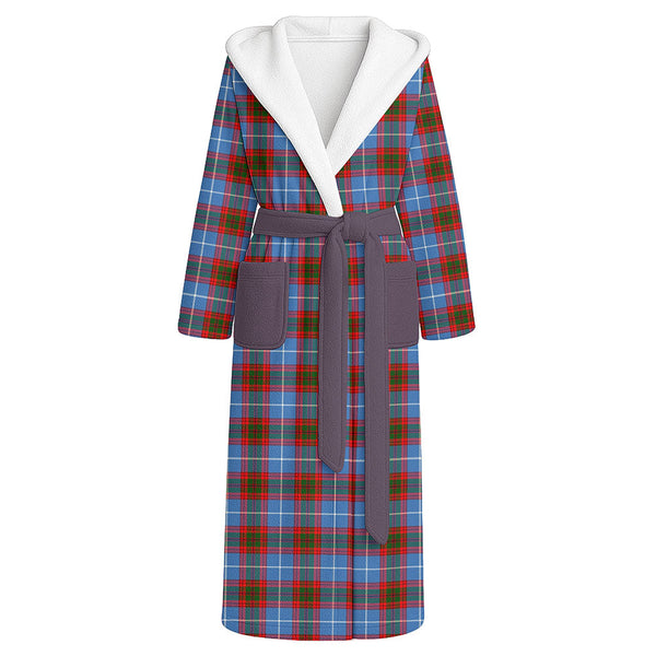 Pennycook Clan Badge Tartan Flannel Hooded Bathrobe