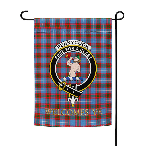 Pennycook Clan Badge Tartan Garden Flag