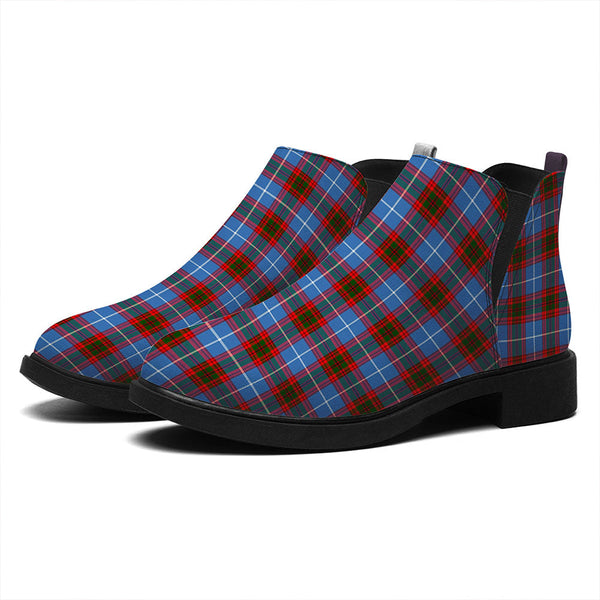 Pennycook Tartan Flat Ankle Boots