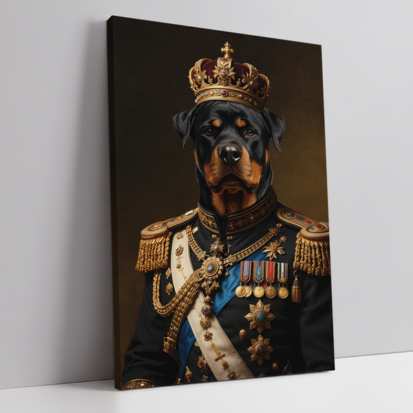 Pet King Art custom portrait canvas created from photo