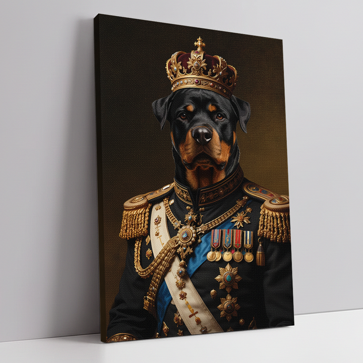 Pet King Art custom portrait canvas created from photo