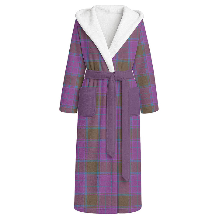 Phillips Ancient Clan Badge Tartan Flannel Hooded Bathrobe