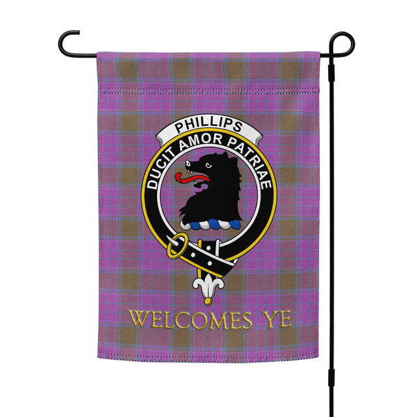Phillips Ancient Clan Badge Tartan Garden Flag