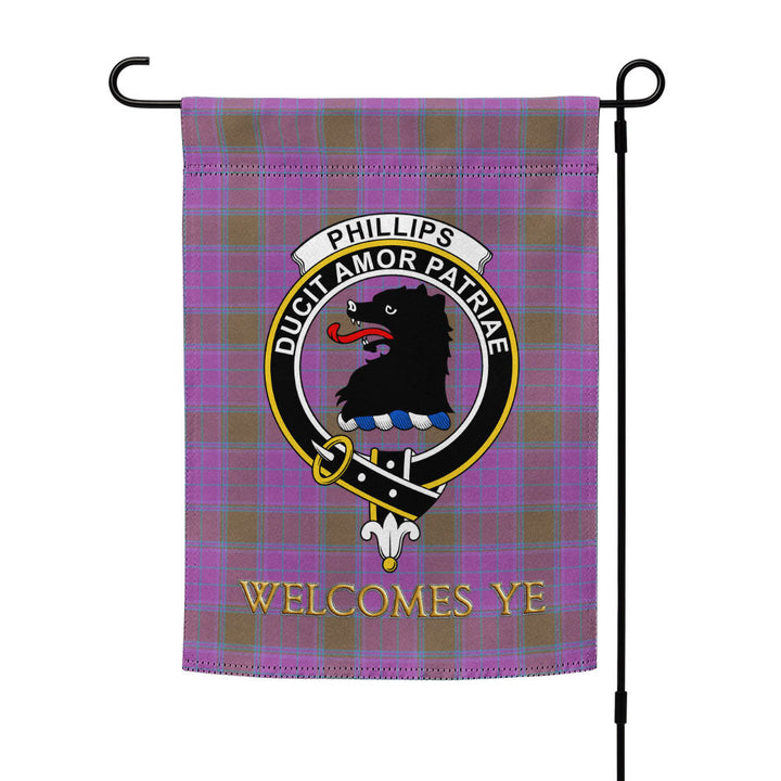 Phillips Ancient Clan Badge Tartan Garden Flag