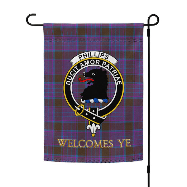 Phillips Modern Clan Badge Tartan Garden Flag