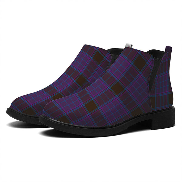 Phillips Modern Tartan Flat Ankle Boots