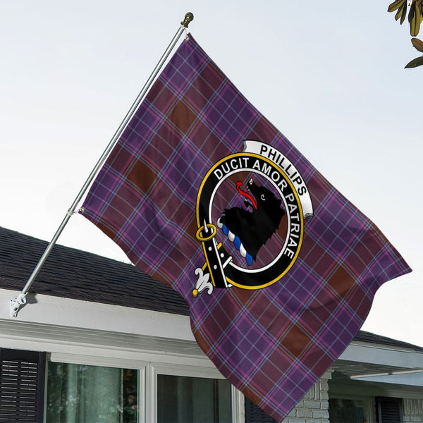 Phillips Weathered Clan Badge Tartan House Flag