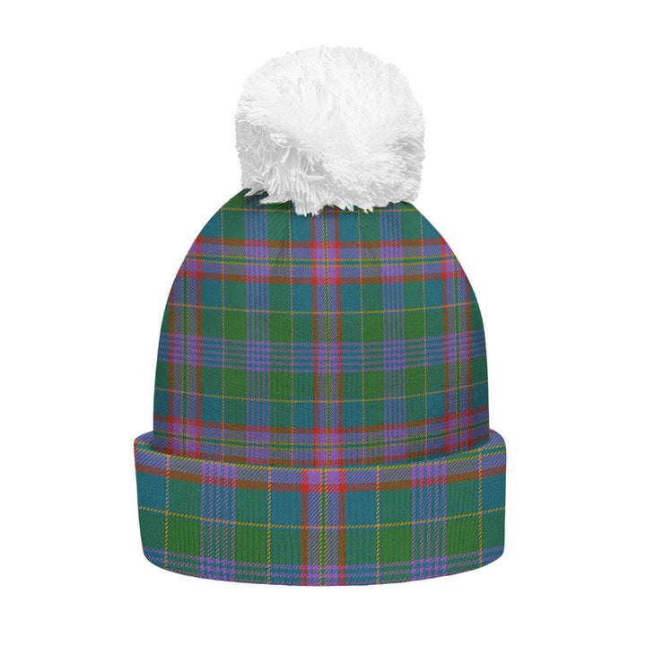Pitcairn Hunting Ancient Clan Badge Tartan Bobble Beanie Hat