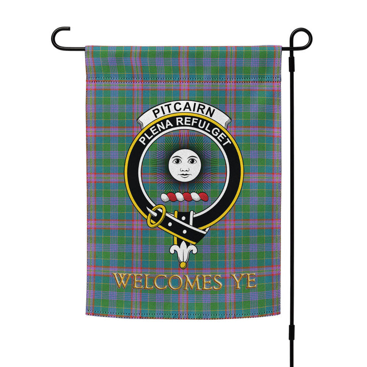 Pitcairn Hunting Ancient Clan Badge Tartan Garden Flag