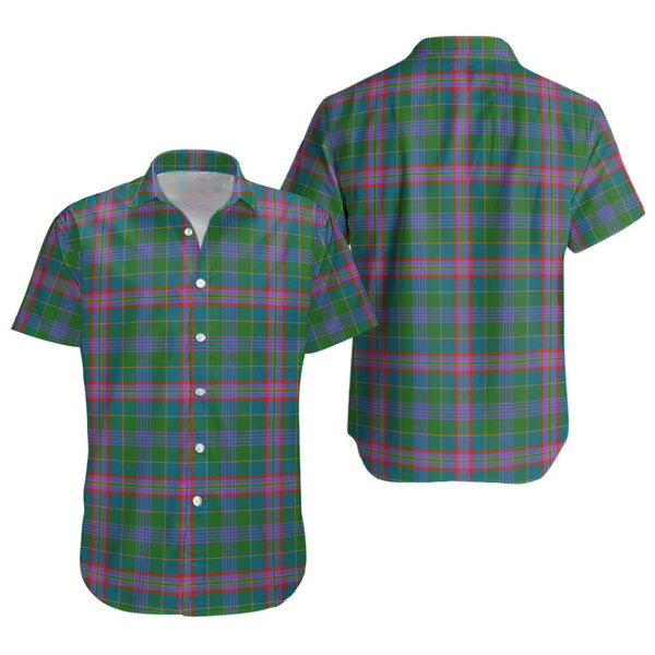 Pitcairn Hunting Ancient Clan Badge Tartan Short Sleeve Shirt