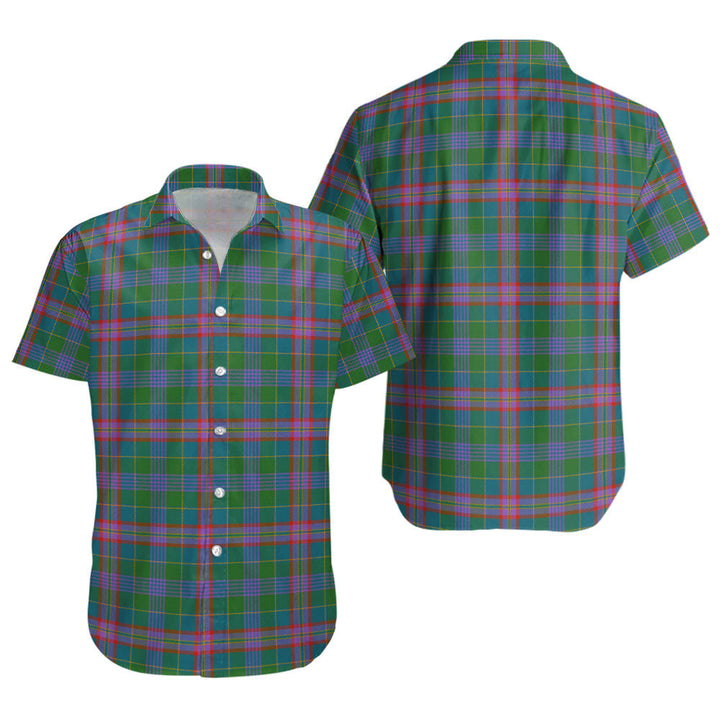 Pitcairn Hunting Ancient Clan Badge Tartan Short Sleeve Shirt