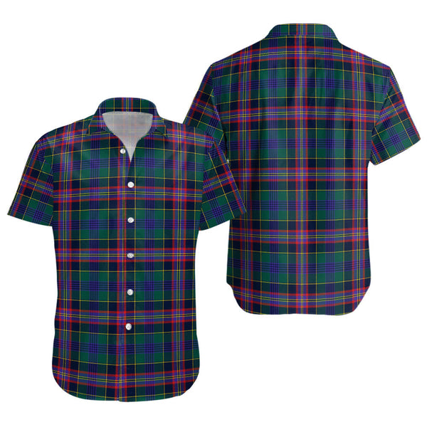 Pitcairn Hunting Modern Clan Badge Tartan Short Sleeve Shirt