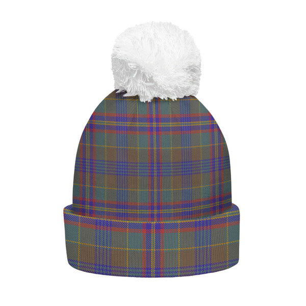 Pitcairn Hunting Weathered Clan Badge Tartan Bobble Beanie Hat