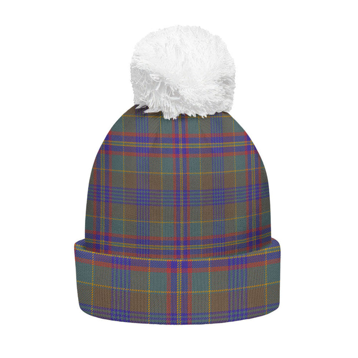 Pitcairn Hunting Weathered Clan Badge Tartan Bobble Beanie Hat