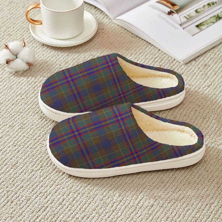 Pitcairn Hunting Weathered Clan Badge Tartan Plush Slipper